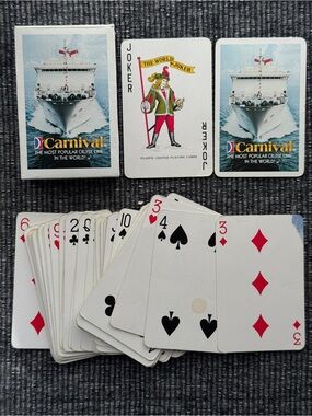 Vintage Carnival Cruise Line Playing Cards Deck Complete 52 + Jokers